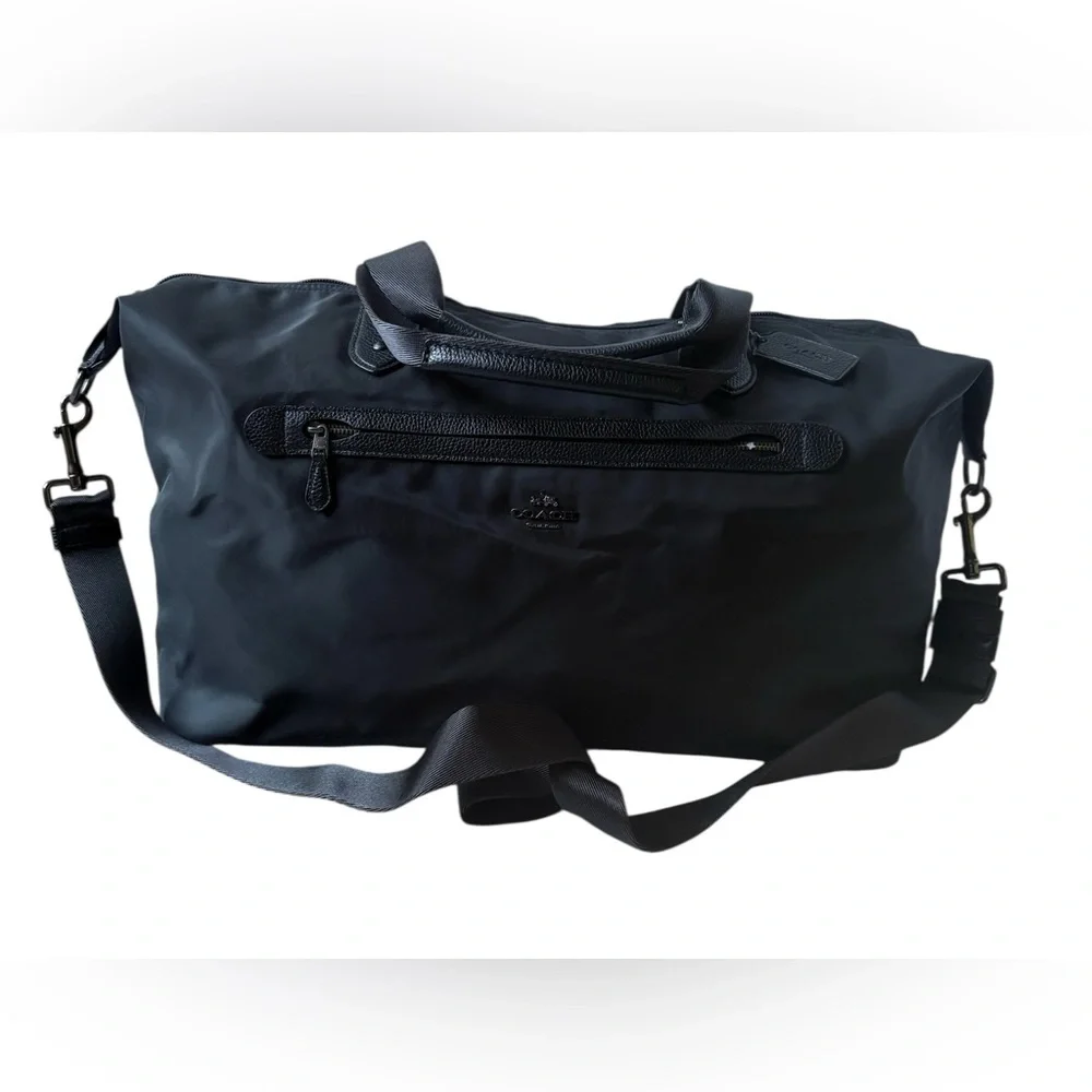 Coach Weekender Men’s 2-Way Boston Bag Nylon Leather Trim
